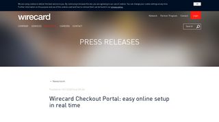 
                            6. Wirecard Checkout Portal: easy online setup in real time