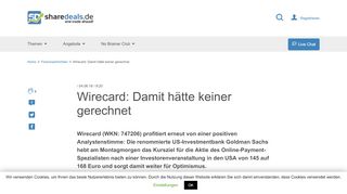 
                            13. Wirecard: Damit hätte keiner gerechnet › sharedeals.de