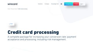 
                            6. WIRECARD: Zahlungsabwicklung für Kreditkartenzahlung | Acquiring