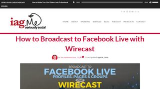 
                            9. Wirecast: How to Broadcast to Facebook Live from your Mac or PC
