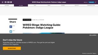 
                            9. WIRED Binge-Watching Guide: Pokémon: Indigo League | WIRED