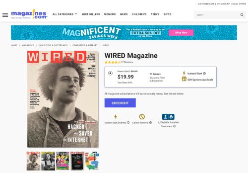 
                            10. WIRED Magazine Subscription Discount | Magazines.com