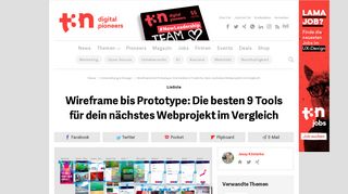 
                            5. Wireframe bis Prototype: Die besten 9 Tools für dein nächstes ... - t3n