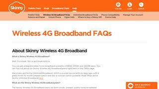 
                            11. Wireless 4G Broadband FAQs - Skinny Mobile
