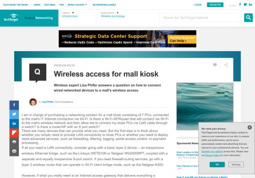 
                            11. Wireless access for mall kiosk - SearchNetworking - TechTarget