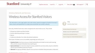 
                            12. Wireless Access for Stanford Visitors | University IT