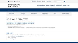
                            4. Wireless Access - Golden Gate University