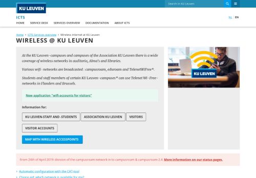
                            9. Wireless @ KU Leuven – ICTS