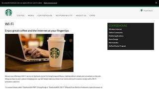 
                            8. Wireless Internet | Starbucks Coffee Company - Starbucks® Hong Kong