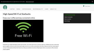 
                            12. Wireless Internet | Starbucks Coffee Company