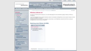 
                            1. Wireless LAN - Datennetz und Medientechnik - Universität Mannheim