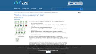 
                            10. Wireless monitoring systems, t-Scan | VWR