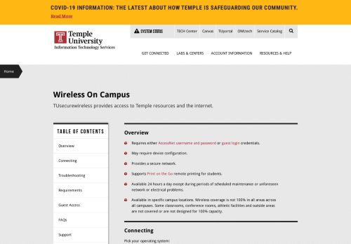 
                            11. Wireless On Campus | Temple ITS