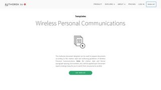 
                            6. Wireless Personal Communications Template - Authorea