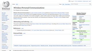 
                            4. Wireless Personal Communications - Wikipedia