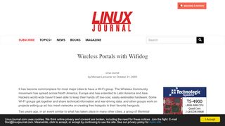 
                            7. Wireless Portals with Wifidog | Linux Journal