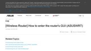 
                            9. [Wireless Router] How to enter the router's GUI (ASUSWRT) | Official ...
