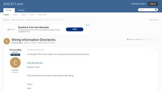 
                            7. Wiring information Directechs. - Vehicle Specific Wiring - AVIC411.com