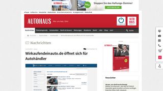 
                            9. Wirkaufendeinauto.de öffnet sich für Autohändler - autohaus.de