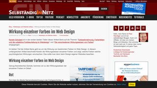 
                            12. Wirkung einzelner Farben im Web Design - Selbstständig im Netz