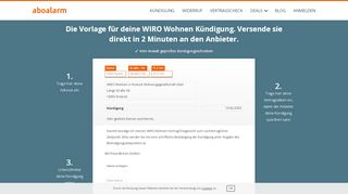 
                            11. WIRO Wohnen online kündigen | geprüfte Vorlage - Aboalarm