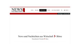 
                            4. Wirtschaft > Börse - News und Nachrichten lesen