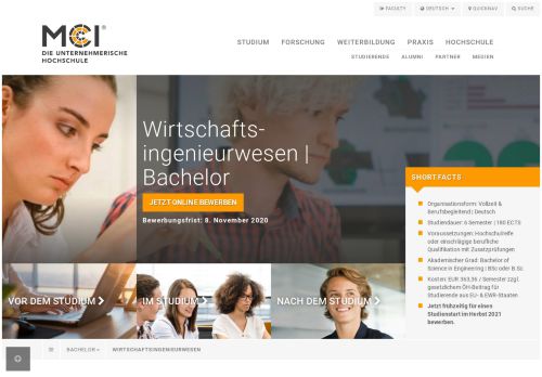 
                            6. Wirtschaftsingenieurwesen Bachelor Studium | MCI Innsbruck