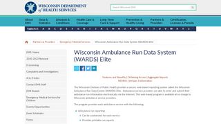 
                            7. Wisconsin Ambulance Run Data System (WARDS) Elite | Wisconsin ...