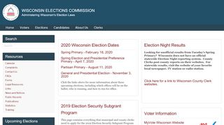 
                            10. Wisconsin Elections Commission: Front Page