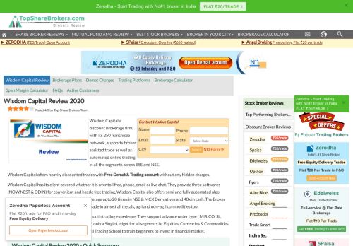 
                            8. Wisdom Capital Review|Brokerage Charges|Compare|Account ...