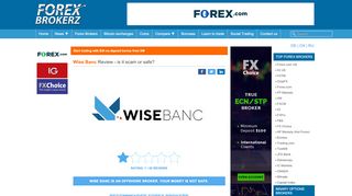 
                            5. Wise Banc Review - is wisebanc.com scam or good forex broker?