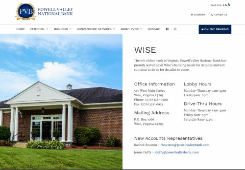 
                            12. Wise - Powell Valley National Bank