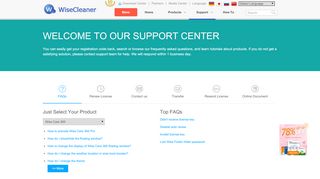 
                            3. WiseCleaner - Customers Help and Support Center