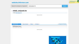 
                            4. wise.jaquar.in at Website Informer. Visit Wise Jaquar.