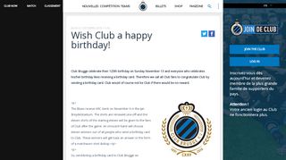 
                            8. Wish Club a happy birthday! | Club Brugge