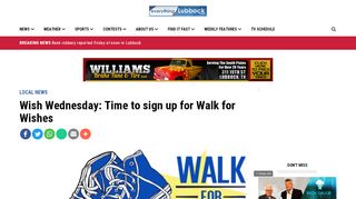 
                            13. Wish Wednesday: Time to sign up for Walk for Wishes - KLBK