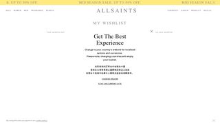 
                            2. Wishlist | Customer Account | AllSaints