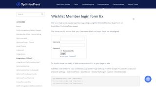 
                            13. Wishlist Member login form fix - OptimizePress Knowledge Base