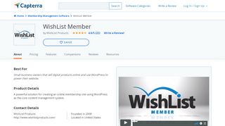 
                            4. WishList Member Reviews and Pricing - 2019 - Capterra