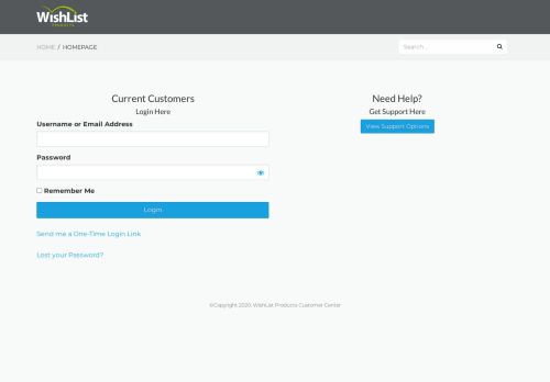 
                            7. WishList Products Customer Center: Homepage