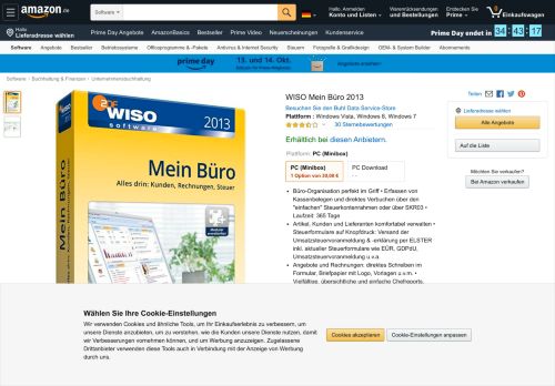 
                            11. WISO Mein Büro 2013: Buhl Data Service GmbH: Amazon.de: Software