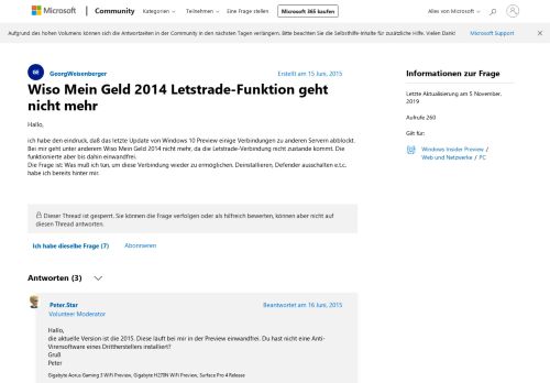 
                            13. Wiso Mein Geld 2014 Letstrade-Funktion geht nicht mehr - Microsoft ...