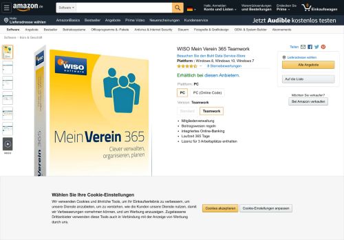 
                            6. WISO Mein Verein 365 Teamwork: Buhl Data Service GmbH: Amazon ...