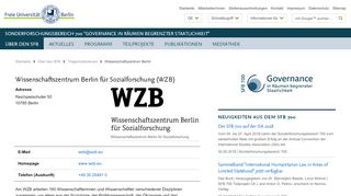 
                            11. Wissenschaftszentrum Berlin für Sozialforschung (WZB) - SFB 700