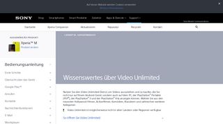 
                            5. Wissenswertes über Video Unlimited – Sony Xperia™ M support ...