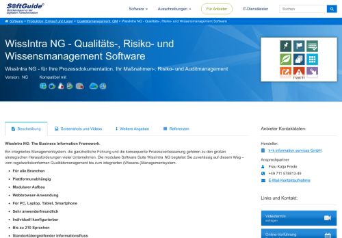 
                            6. WissIntra NG - Qualitäts- Risiko- und Wissensmanagement Software ...