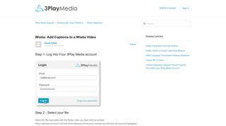 
                            9. Wistia: Add Captions to a Wistia Video – 3Play Media Support