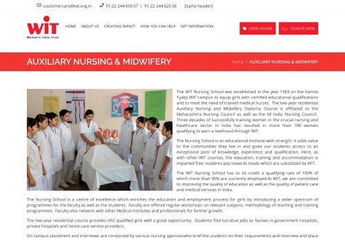 
                            13. WIT | AUXILIARY NURSING & MIDWIFERY