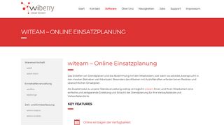 
                            2. witeam – Online Einsatzplanung – wiberry – clever klicken