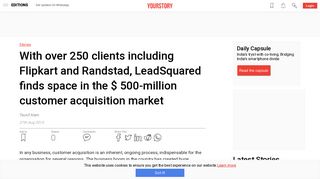 
                            12. With over 250 clients including FlipKart and RandStad ... - YourStory